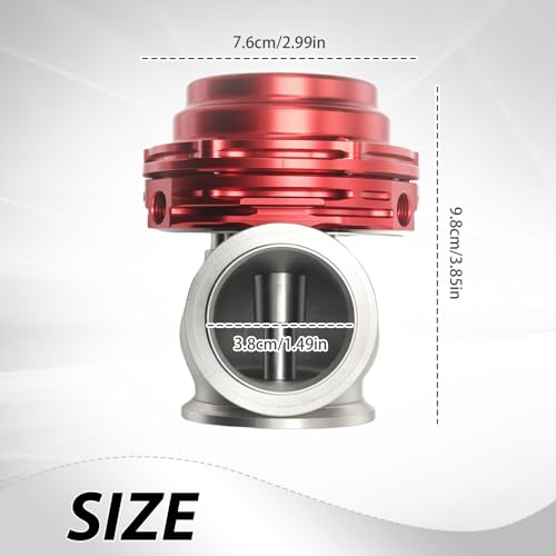 Hoypeyfiy 38MM Turbo Wastegate Dump Pipe Valve, External V-Band Design, Replacement for TIAL MVS in Red with Flanges by Hoypeyfiy - Used condition - Image 2