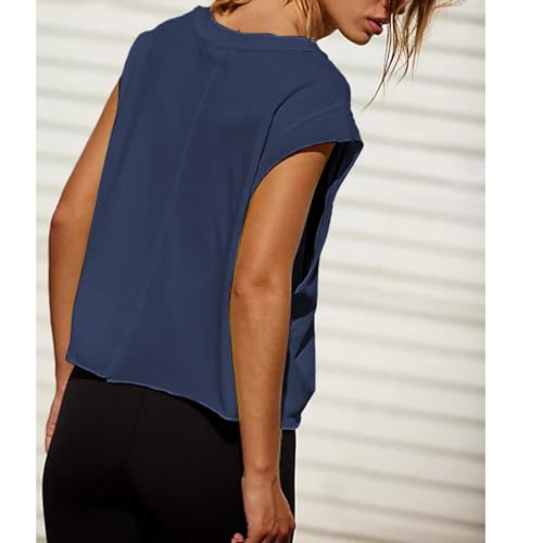 Ainangua Oversized Tank Top for Women Sleeveless Athletic Cropped Activewear Workout Yoga Gym Tops3