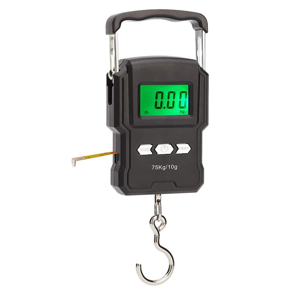 Electronic Hanging Scale 75kg Digital Fishing Luggage Travel Weighting Steelyard Hook Kitchen Weight Measure Tape