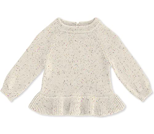 Besserbay Toddler Girls Warm Ruffle Hem Off White Casual Fall Soft Knit Sweater Pullover 1-2 Years #TOP25