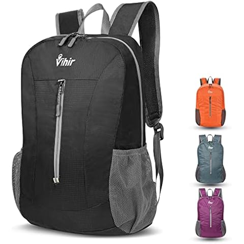 Vihir Foldable Backpack Ultra Lightweight Small Rucksack Water Resistant Hiking Packable Rucksack 28L for Travelling Walking Cycling Hiking or Multipurpose Daypacks Unisex Cover
