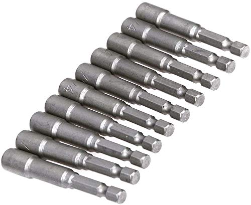 Bestgle 10Pcs 1/4'' Hex Shank Nut Driver Bit Sets, Quick Change Socket Nut Impact Driver Adapter Imperial Size 1/4" #TOP1