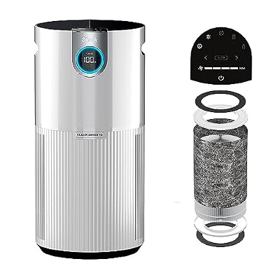 SHARK UA205 Nanoseal HEPA Air Purifier MAX with Clean Sense, Covers 1350 Sq Ft, XL Room, White (Renewed)