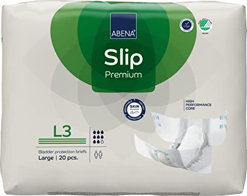 ABENA Slip Premium - Almohadillas de incontinencia todo en uno para hombres y mujeres, almohadillas de incontinencia ecológicas para mujer, almohadillas de incontinencia para hombre, tamaño grande 3,