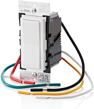 Leviton D215S-1BW Decora Smart Wi-Fi, No Hub Required (2nd Gen) 15A Light Switch