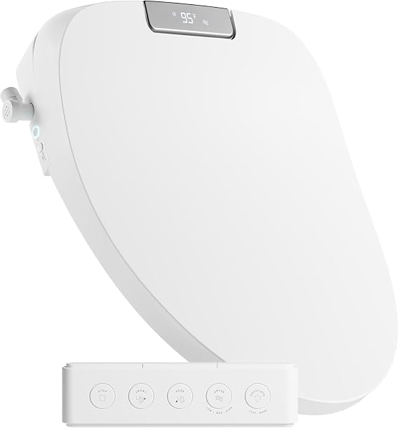 TUSHY Aura Luxury Electric Bidet Seat, Auto Open, Heated, Elongated