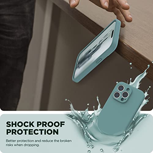 SURPHY Designed for iPhone 14 Pro Case with Screen Protector, (Camera Protection & Soft Microfiber Lining) Liquid Silicone Phone Case, Cactus Green by SURPHY - Image 7