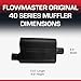 Flowmaster 40 Series Original Chambered Muffler – 2.50” Offset In / 2.50” Center Out – Aggressive Sound – 16-Gauge Aluminized Steel – For Muscle Cars, Street Rods, Trucks, SUVs & Strip Builds (42541)
