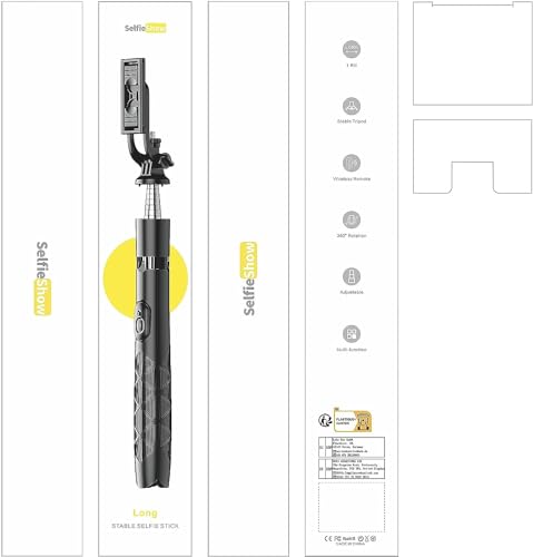 Image of Q05 New Long Bluetooth Extendable Selfie Stick for Mobile Phone & Camera's with Wireless Remote & Tripod Stand Portable Lightweight Long Multi-Function for YouTube, Photos & Cooking