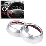 2 Piezas Frontal, Marco de Cubierta para Hyundai Encino Hyundai Kona 2019 Air Vent Trim Kauai Kona 17 20 SUV (fibra de carbono) (electroplateado)