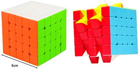 Cooja Cube 5x5, Stickerless Magic Cube 5x5x5 Speed Smooth Durable 3D Puzzle Cube Toy for Boys Girls