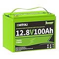 CHITOLI 12V 100Ah Group 24 LiFePO4 Battery, Max. 15000 Deep Cycle Lithium Rechargeable Battery, Built in 100A BMS for RV, Trolling Motor, Camping, Marine, Home Energy Storage