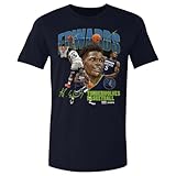 500 LEVEL Anthony Edwards Minnesota Timberwolves Shirt - Anthony Edwards Minnesota Timberwolves Collage WHT (True Navy, Large)