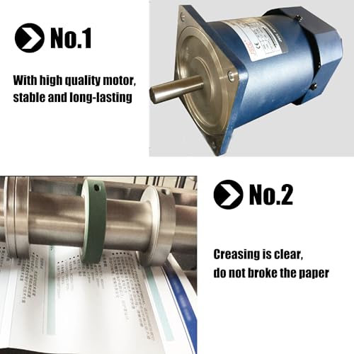 HQHAOTWU Electric Creasing Machine 25inch Electric Creaser Indentation Machine Paper Creasing Scoring Machine with Handling Speed 3000 Pieces/Hour Paper Folding Machine for Cards Invitations 110V