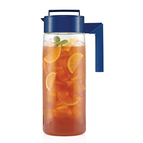 Takeya Flash Chill Iced Tea Maker - Versatile Tea Brewer for Loose/Bagged Tea - Patented Flash Chill Tech Hot/Cold Use BPA-Free Tritan Dishwasher Safe - Airtight Lid Made in USA - 2 Quart/Blueberry by Takeya - Image 2
