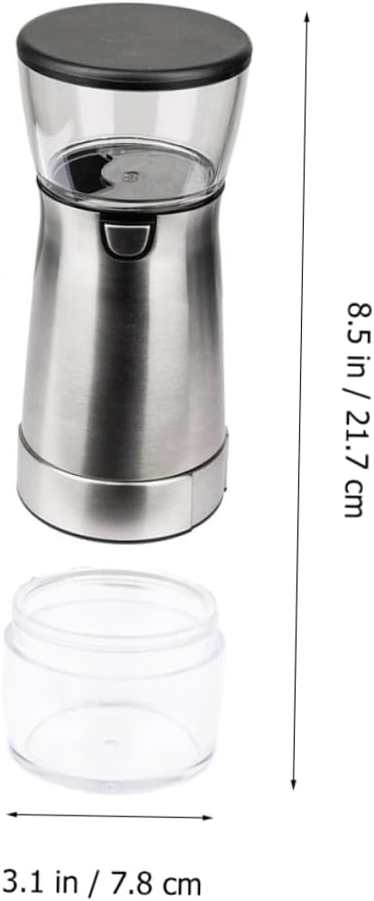 Alipis Stainless Steel Electric Coffee Bean Grinder USB Rechargeable Compact Kitchen Mill Machine with Non Slip Base for Uniform Grinding