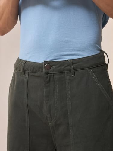 Image of Bewakoof Men Mid Rise Denim Solid Straight Fit Jeans|Straight Fit Jeans - Regular Fit | Classic Denim Pants | Everyday Casual