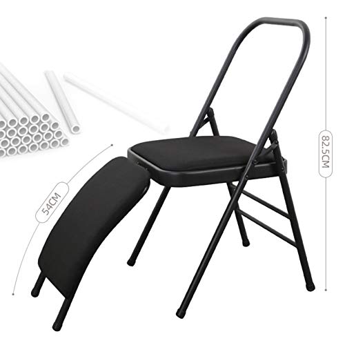 XWJJ Yoga Stuhl Super Strapazierfähiger Multifunktionsklappstuhl Yoga Stuhl Iyengar Haltungstherapie Rückenbahre Multi-Stuhl Möbel Position Enhancer Bearing Chair 175Kg,B Cover