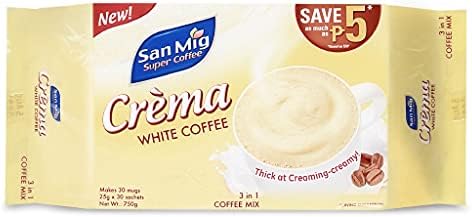 San Mig Crema Super 3in1 White Coffee 30 sachet pack (25gX30pcs.)