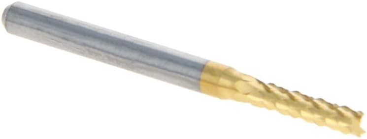 Utoolmart End Mill Engraving Milling Cutter, 2.5mm Titanium Coat Carbide CNC Router Bits, for PCB Machine, 1/8-inch Shank, 5 Pcs