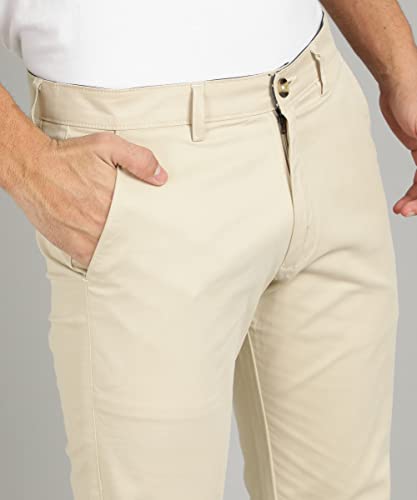 Image of Urbano Fashion Men's Cotton Slim Fit Casual Chinos Trousers Stretch