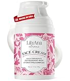 LilyAna Naturals Face and Neck Moisturizer for Women and Men - Moisturizer Face and Neck Cream for Dry Skin and Dark Spot Brightening - Rose and Pomegranate Extracts - 1.7oz