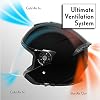 VCAN V88 3/4 Open Face Motorcycle Scooter Helmet ECE & DOT Approved