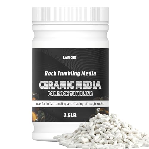 LARICEO Ceramic Media for Rock Tumbling 3/16 x 3/8 2.5 lb