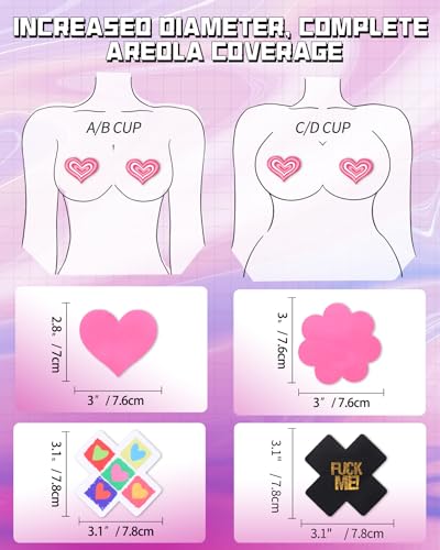 Nipple Pasties Black 9 Pairs Rave Pack Nipple Covers Stickers3