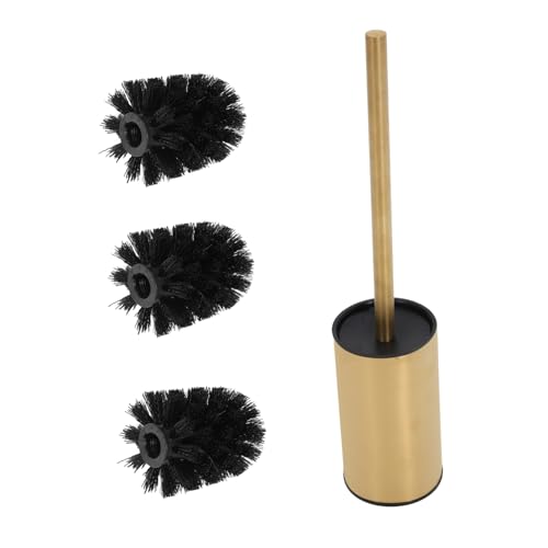 HAPINARY Cepillo para Inodoro con Mango y Soporte Montable De Repuestos Cepillo De Baño De Acero Inoxidable Limpieza Práctica Baños Hoteles y Oficinas