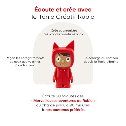 tonies Toniebox 2 Boite à Histoire pour Enfant, Musiques et Jeux 1 à 9 Ans, Ecoute, Apprends, Joue, Robuste & Facile à Utiliser, 1 Figurine Rubie, Vert Océan – vue 4