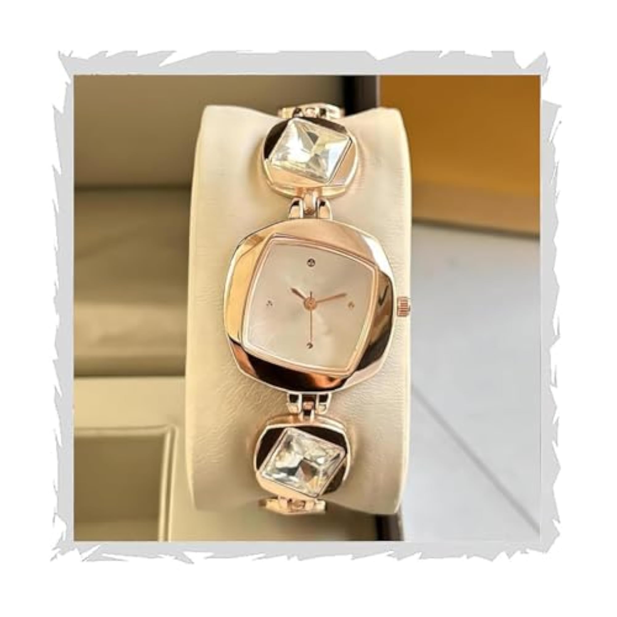 Women's Luxury Analog Watch with Stone Studded Bracelet Strap