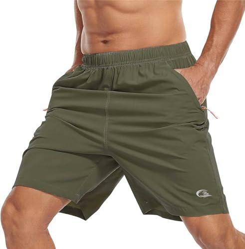 Image of CBlue Men's Regular Shorts (CBSHORTS-NS Army Green L)