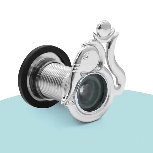 Image of Plantex Door Eye Viewer /Solid Brass Eye Hole for Main Door /180 Degree Ultra Clear Doors Viewer for Safe and Secure Home /Office /Hotel - Pack of 1 (Chrome)