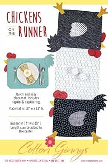 Cotton Ginnys Chickens on The Runner Pattern, None