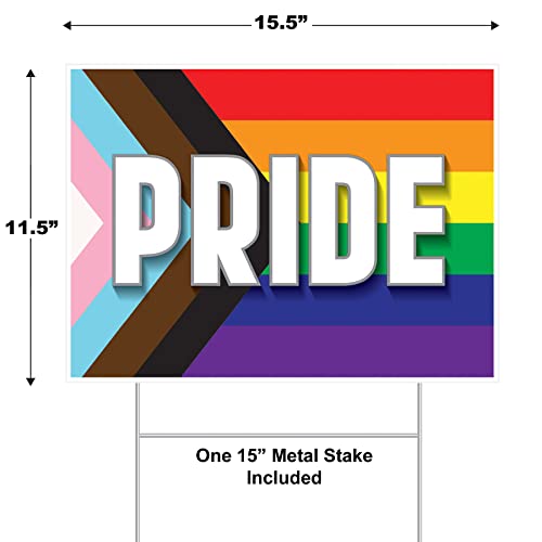 Beistle Corrugated Plastic Outdoor Lgbtq Rainbow Yard Sign Lawn Décor With Stake, Pride Flag Party Decorations #TOP1