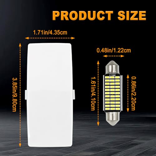 Cubierta de Lente de Luz Interior con LED Blanco para Chevy S10 miniatura 3