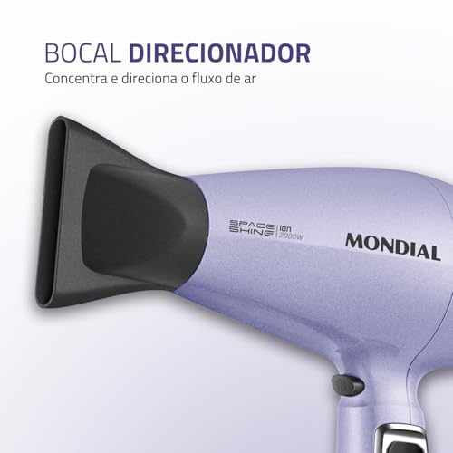 Secador de Cabelos Space Shine, Mondial, Lilás, 2000W, 220V - SC-21