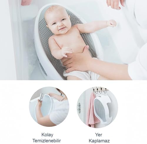 Meleni Baby Soft Bebek Küveti – Silikon Fileli Bebek Besleme Yıkama Banyo Küveti Bebek Banyo Oturağı - Görsel 2