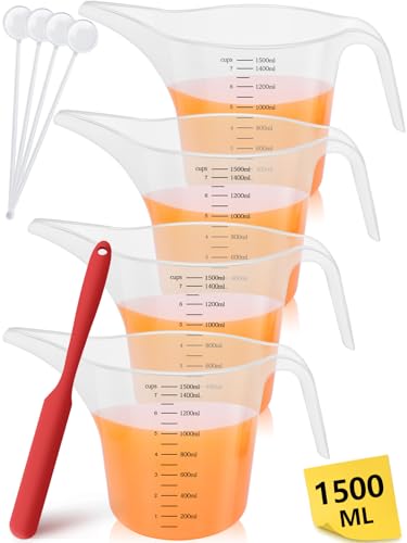 4 Pack Long Spout Funnel Pitcher for Resin