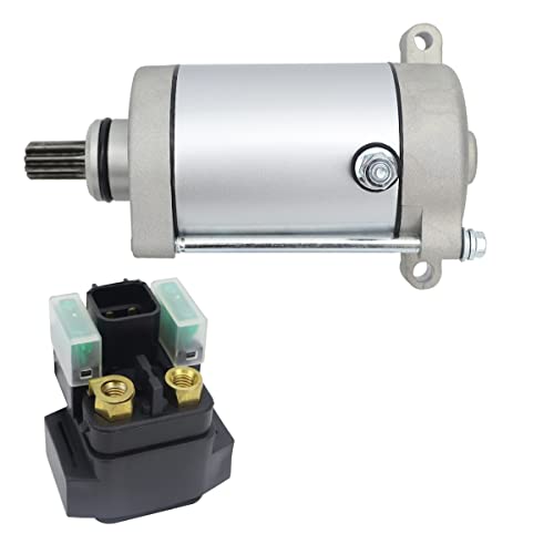 Image of Starter & Relay fit for Yamaha ATV Kodiak 450 YFM45 2018-2022| UTV Rhino 450 660 YXR45 YXR66 2007-2009, 5KM-81890-00-00 18759 410-54039 SMU0263 YA-107 495754