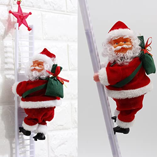ABOOFAN Ser de 2 Santa de Escalada Natal Papai Noel Papai Noel Brinquedo de Pelúcia Pendurado Papai
