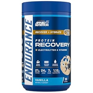 Applied Nutrition Endurance – Post Exercise Recovery Drink, Protein Powder with Carbohydrates Electrolytes BCAAs Vitamins & Minerals (1.5kg – 30 Servings) (Vanilla)