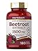 Price comparison product image Beetroot Extract 1500mg | 180 Vegan Tablets | High Strength 6 Month Supply | 3000mg Per 2 Pills | Non-GMO, Gluten Free Supplement