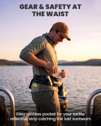 Image of Owntop Manual Inflatable Belt Pack, Adults Swim Jacket with Blowpipe & Whistle, 24g CO2 Cylinder Included, Low Profile for Kayaking, Fishing, Paddle Sports
