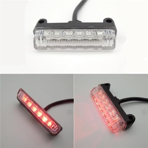 Luz trasera de motocicleta universal para rutas todoterreno e intermitente de placa 4