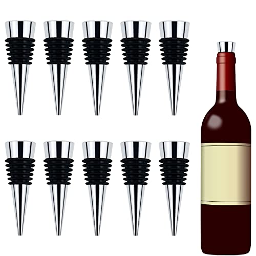 10 Pcs Wine Stopper Bottle Stopper Reusable Wine Corks For Beverage Metal Wine Saver Wine Stopper Inserts Set Hardware For Wine Party Wood Turning Diy Handmade Project #TOP28