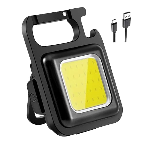 ZIROSTORE Mini Rechargeable Keychain Flashlight – 4 Light Modes, Magnetic Base & Folding Bracket | Ultra-Bright Portable LED Torch-image-9