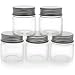 Mini Glass Storage Jar with Lid 5-Pieces Set - DIY and Art Craft Tiny Jar, Ideal for Artists Paint, Small Object Accessories Storage, Party Wedding Decoration - Decorative Mini Jars, Clear, 1.7 Ounce