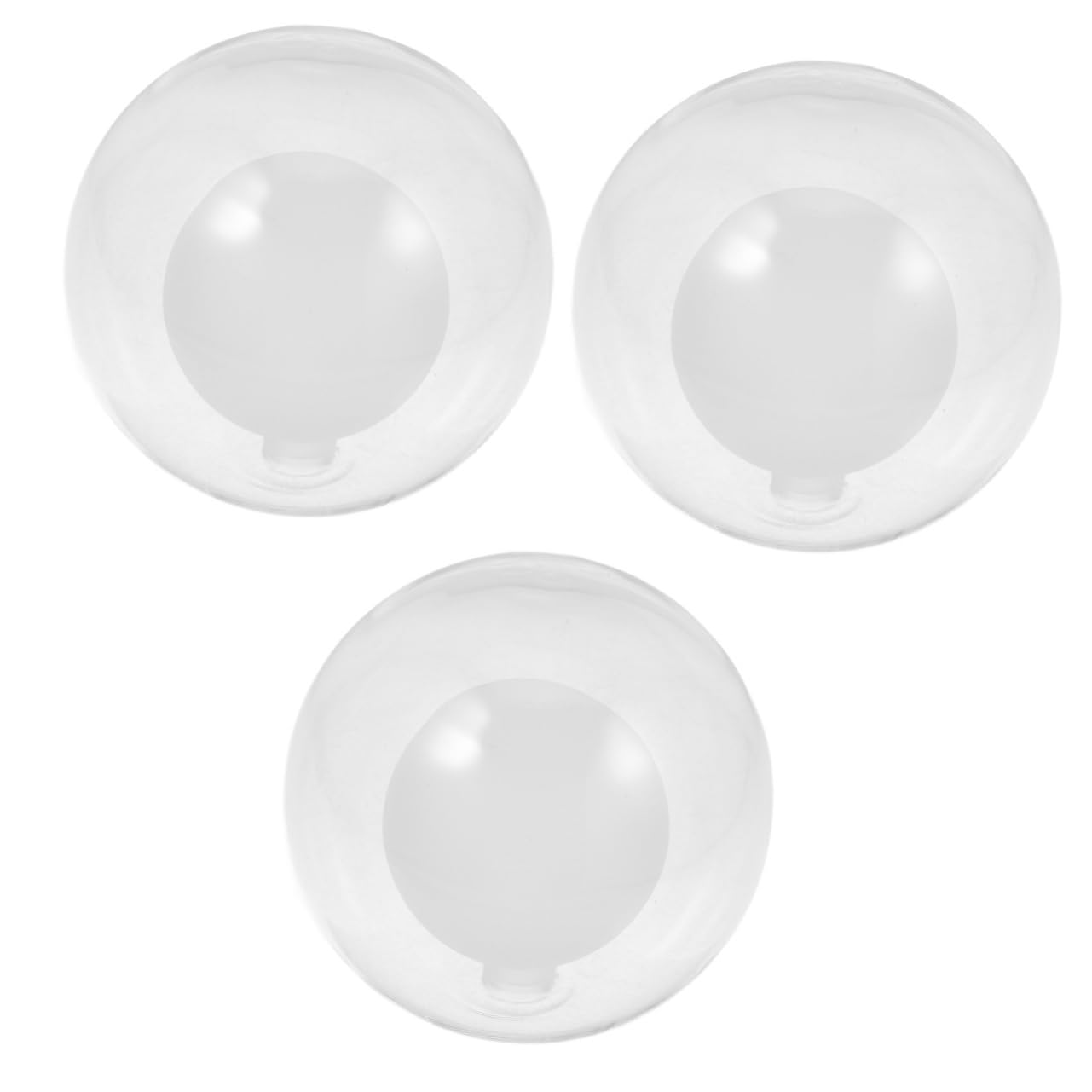 Housoutil 3pcs Modern Glass Lamp Shade Socket Decorative for Ceiling Light Shade Accessory